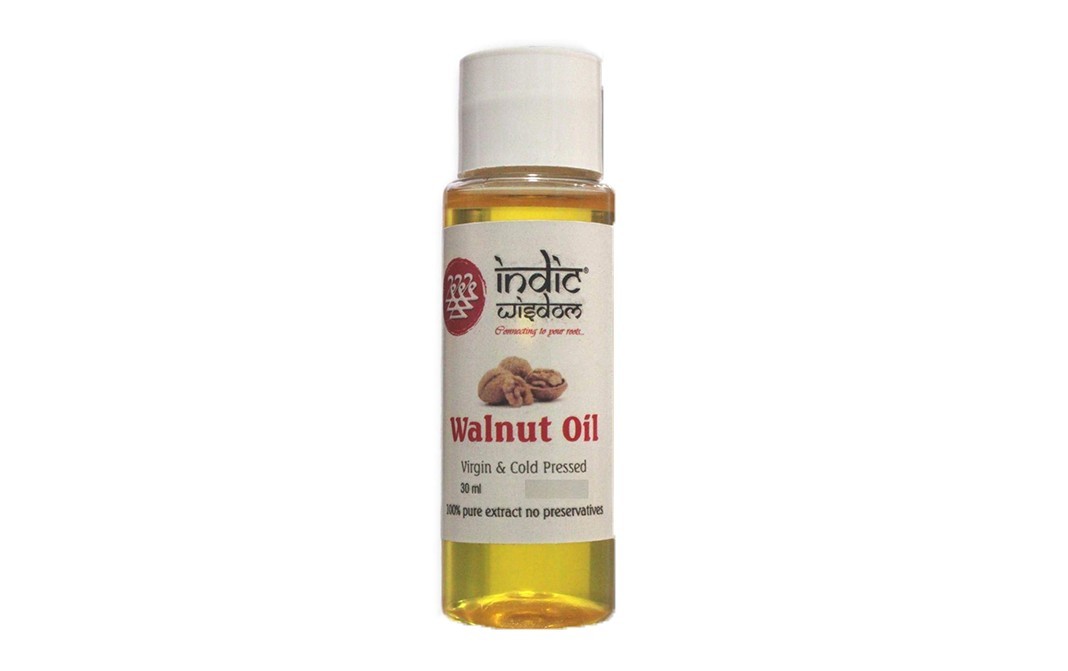 Indic Wisdom Walnut Oil Virgin & Cold Pressed   Plastic Bottle  30 millilitre